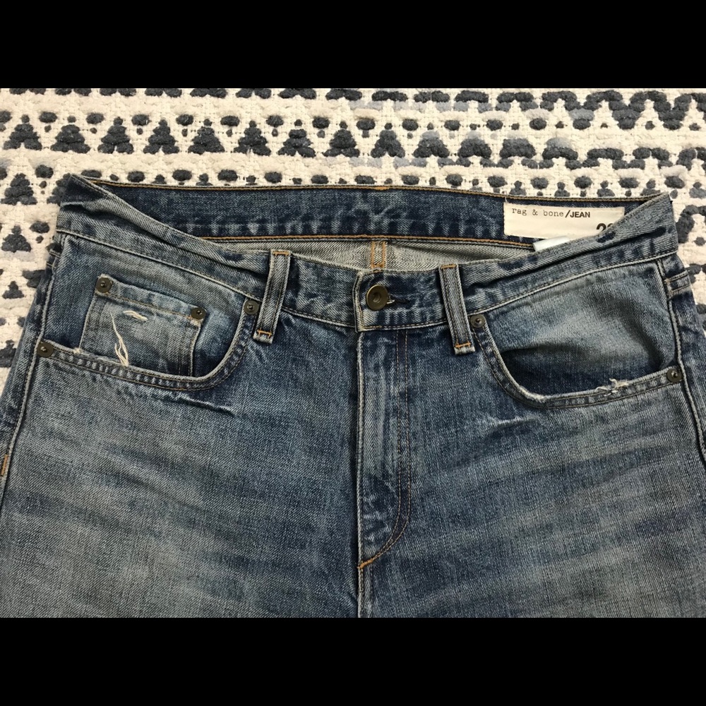 Rag and Bone high rise straight leg jeans - Picture 4 of 5